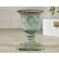 Large Verdigris Bronze Planter
