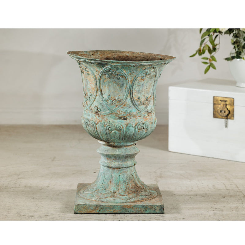 Large Verdigris Bronze Planter