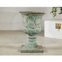 Large Verdigris Bronze Planter