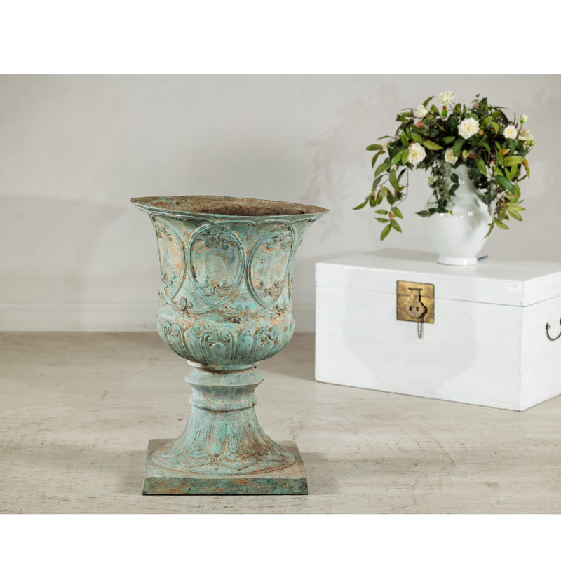 Large Verdigris Bronze Planter