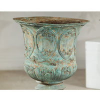 Large Verdigris Bronze Planter