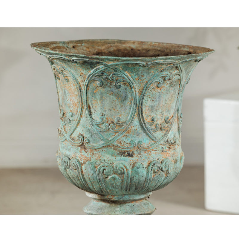 Large Verdigris Bronze Planter