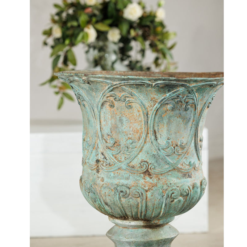 Large Verdigris Bronze Planter