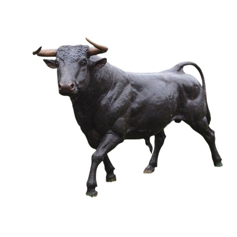 Bronze Bull Statue Running