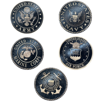 Set of Bronze Military Service Seal Plaques