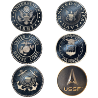 Set of Bronze Military Service Seal Plaques