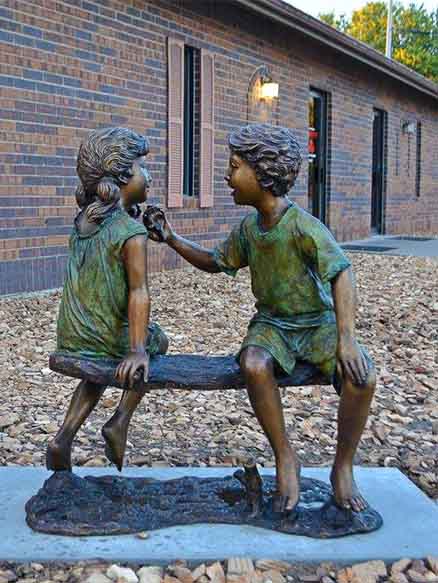 custom bronze children life-size statues - Randolph Rose Collection