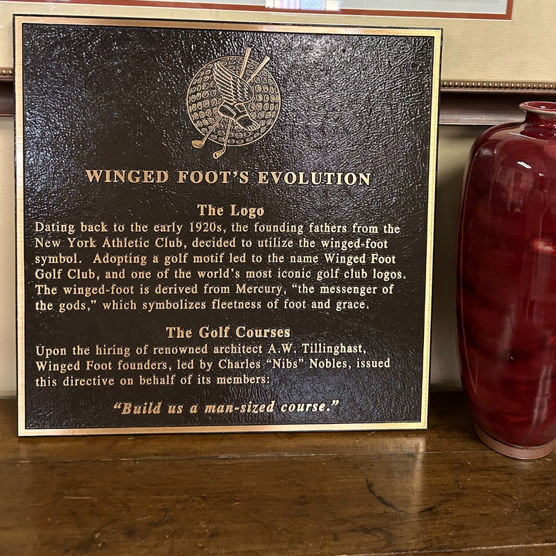 Golf Club Historical Marker Plaque