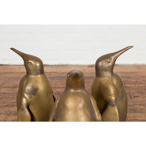 Gold Triple Penguin Table Base