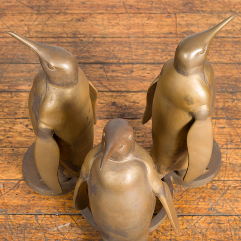 Gold Triple Penguin Table Base