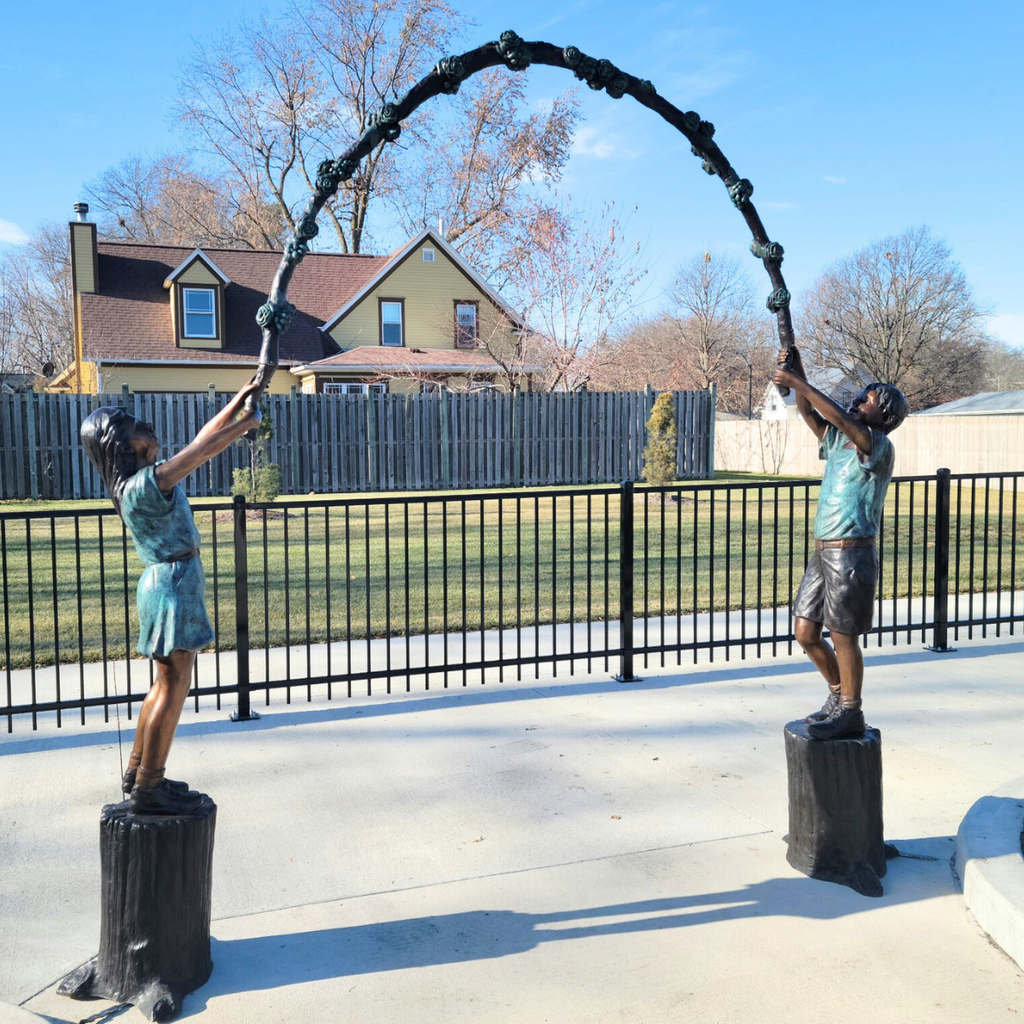 Arbor Children Bronze Statue