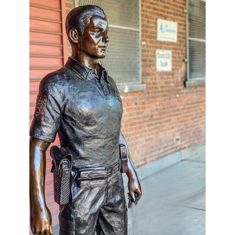 Bronze Police Officer Statue