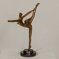 Abstract Bronze Tabletop Ballerina