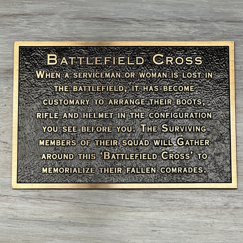 Battlefield Cross Plaque