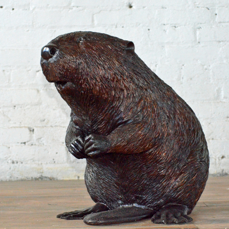 Bronze Beaver Statue