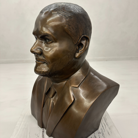Custom Bronze Portrait Bust, Joey