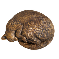 Curled up Cat Statue