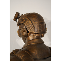 Custom Bronze Soldier Statue of a Military Freefall Jumper