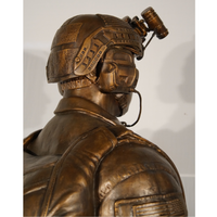 Custom Bronze Soldier Statue of a Military Freefall Jumper