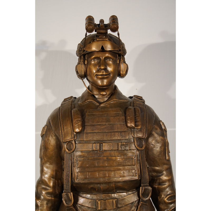 Custom Bronze Soldier Statue of a Military Freefall Jumper