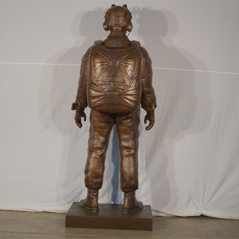 Custom Bronze Soldier Statue of a Military Freefall Jumper