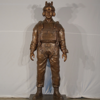 Custom Bronze Soldier Statue of a Military Freefall Jumper