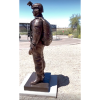 Custom Bronze Soldier Statue of a Military Freefall Jumper