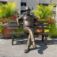 Man Sitting on Park Bench Relaxing, Gerald Donovan