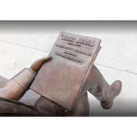 Man Sitting on Park Bench with Newspaper, Michael Yun