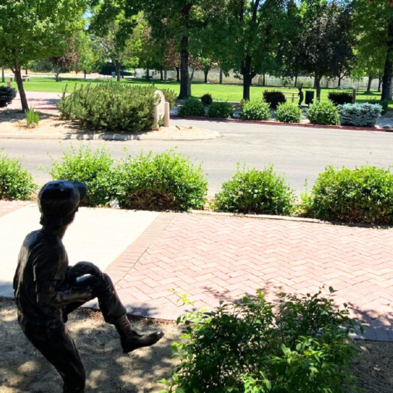 The Windup, Baseball Statue