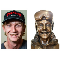 Justin Ott Custom Ski Statue