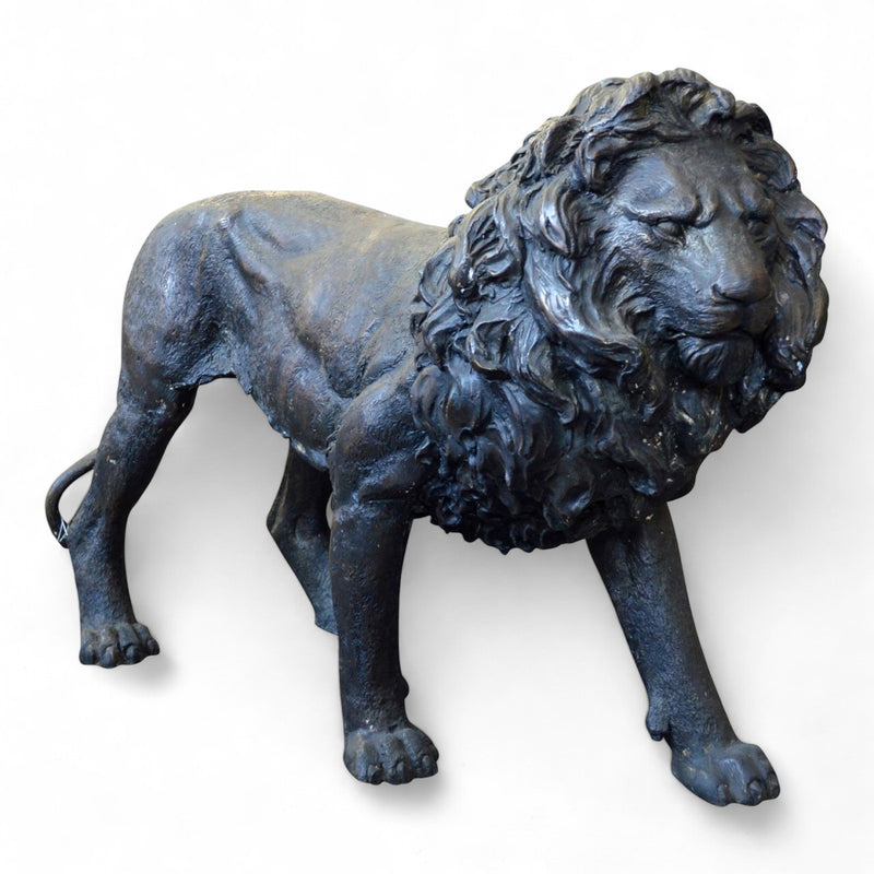 Bronze Standing Lion Statue