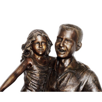 Family Statue of Dad & Kids