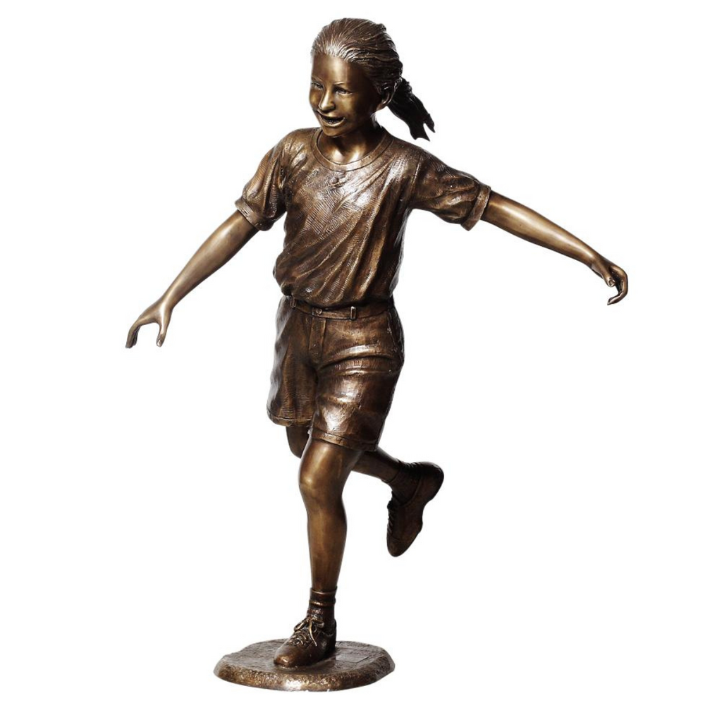 Statue of a Girl Walking