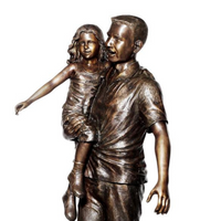 Family Statue of Dad & Kids