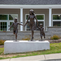 Family Statue of Mom & Kids