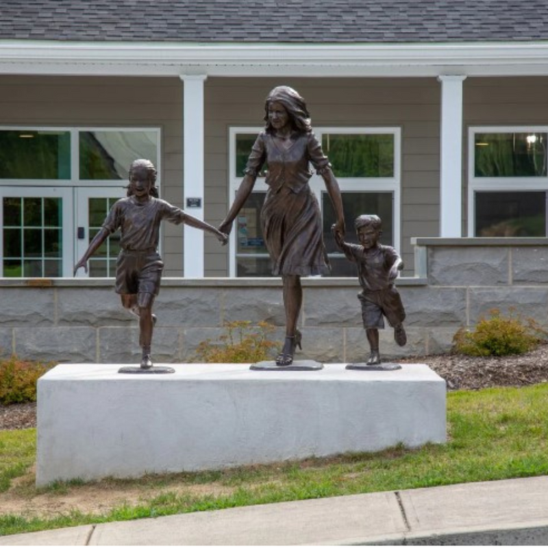 Family Statue of Mom & Kids