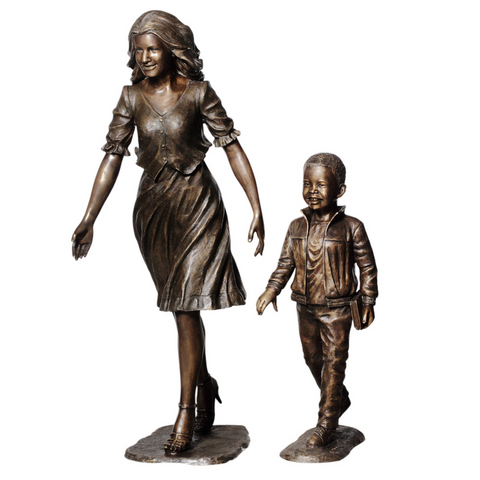 Teacher & Kids School Statue