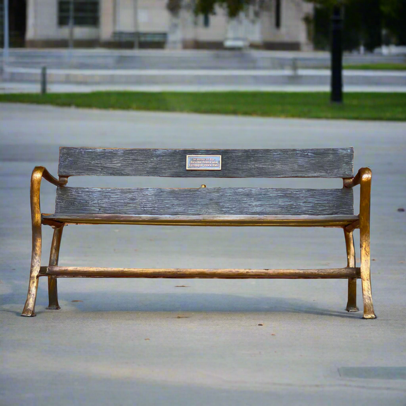 Custom Bronze Bench with Arms