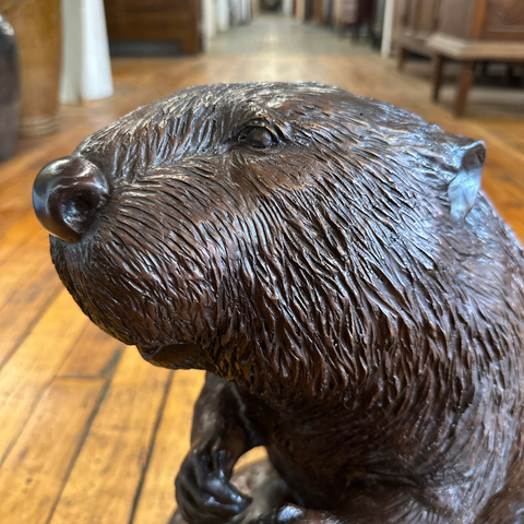 Bronze Beaver Statue