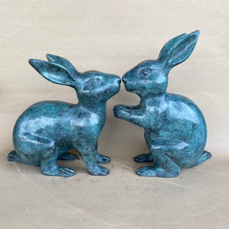 Bronze Bunny Rabbit Statues