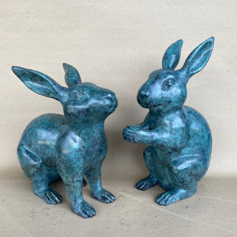 Bronze Bunny Rabbit Statues