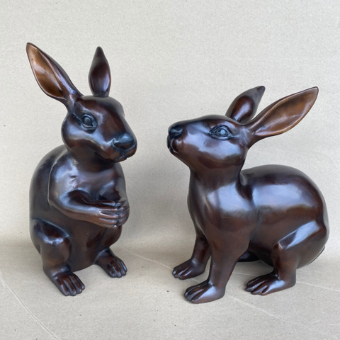 Bronze Bunny Rabbit Statues