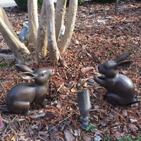 Bronze Bunny Rabbit Statues