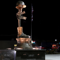 Bronze Fallen Soldiers Battlefield Cross Statue