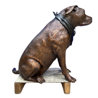 Joyous Pitbull Dog Statue