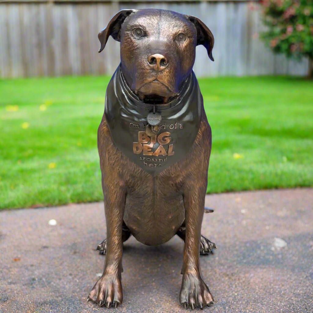 Joyous Pitbull Statue