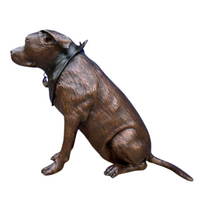 Joyous Pitbull Dog Statue