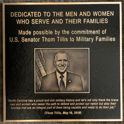 Dedicational Bronze Military Plaque