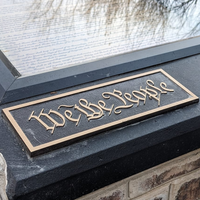 Patriotic Bronze Plaque Inscription "We The People"